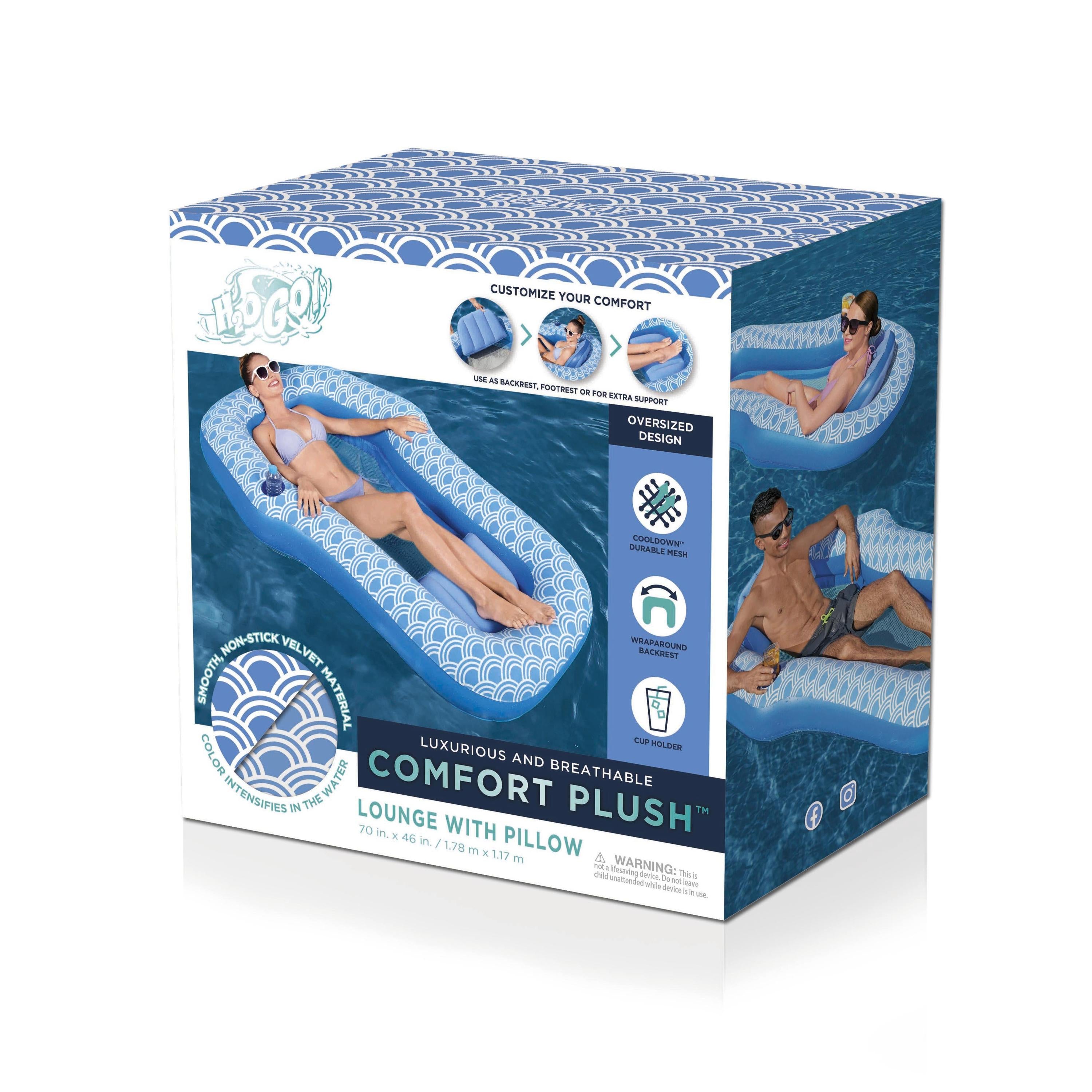 H2OGO! Flotador de piscina de felpa cómoda de 180 cm