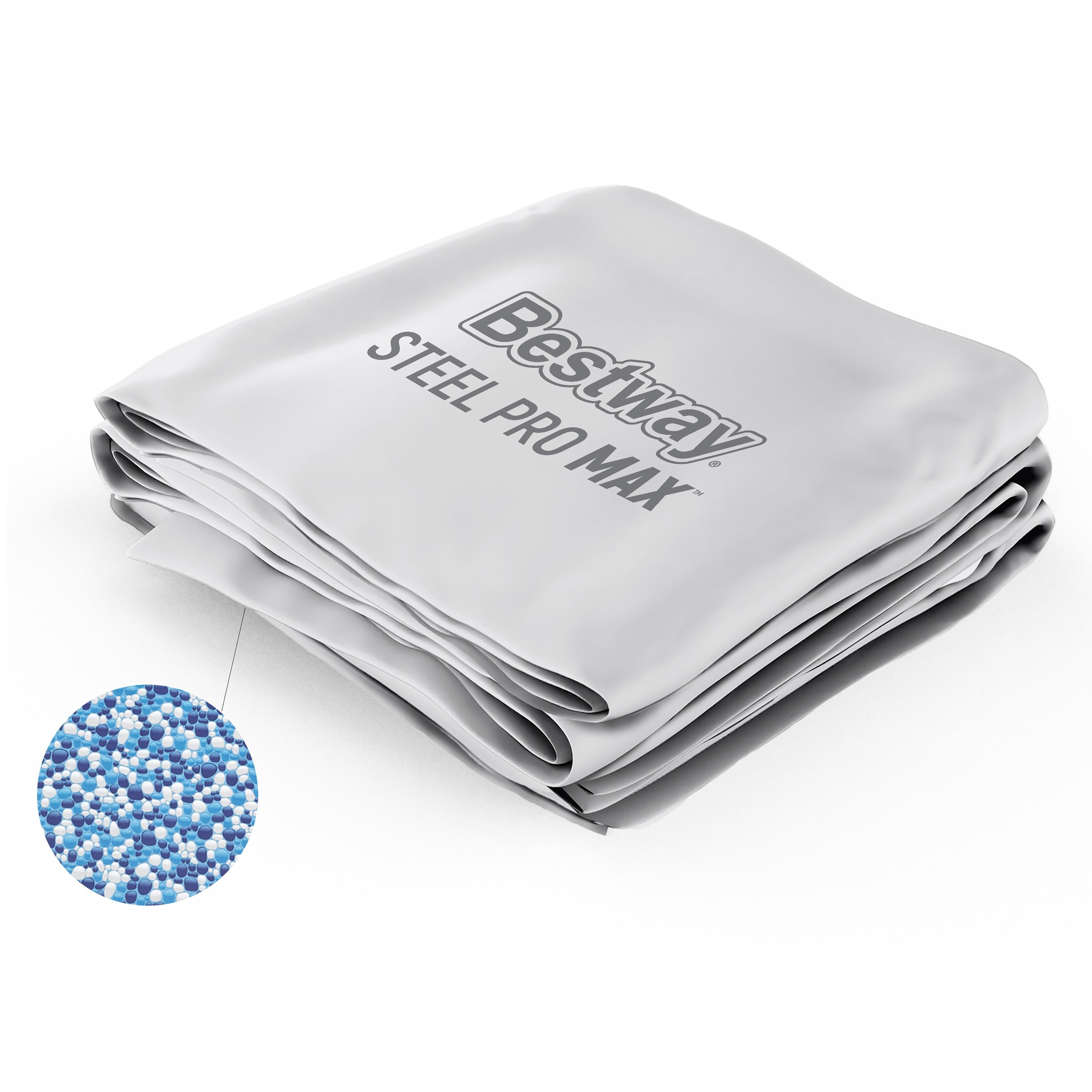 Steel Pro MAX 10' x 30" Round Above Ground Pool Liner Replacement, Gray