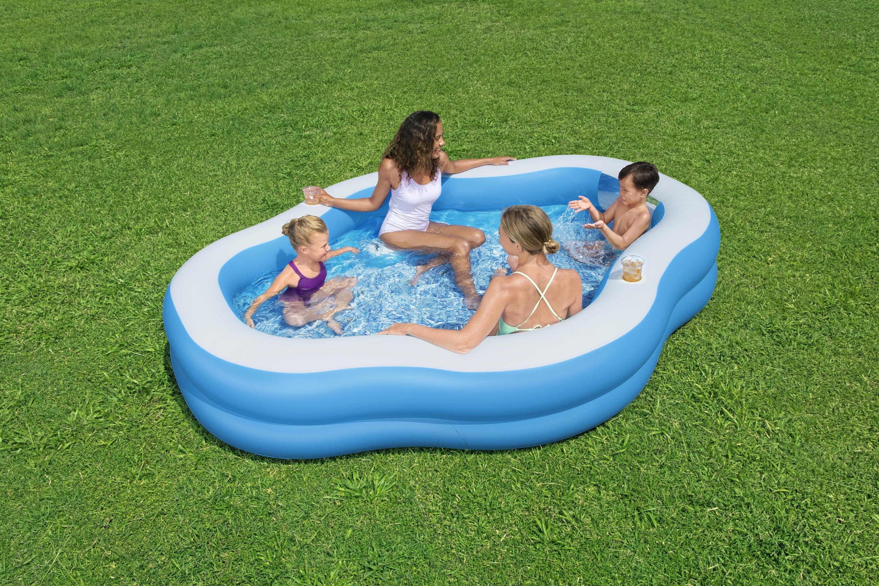 Piscine familiale gonflable H2OGO! Splashview de 2,4 m avec fenêtre transparente