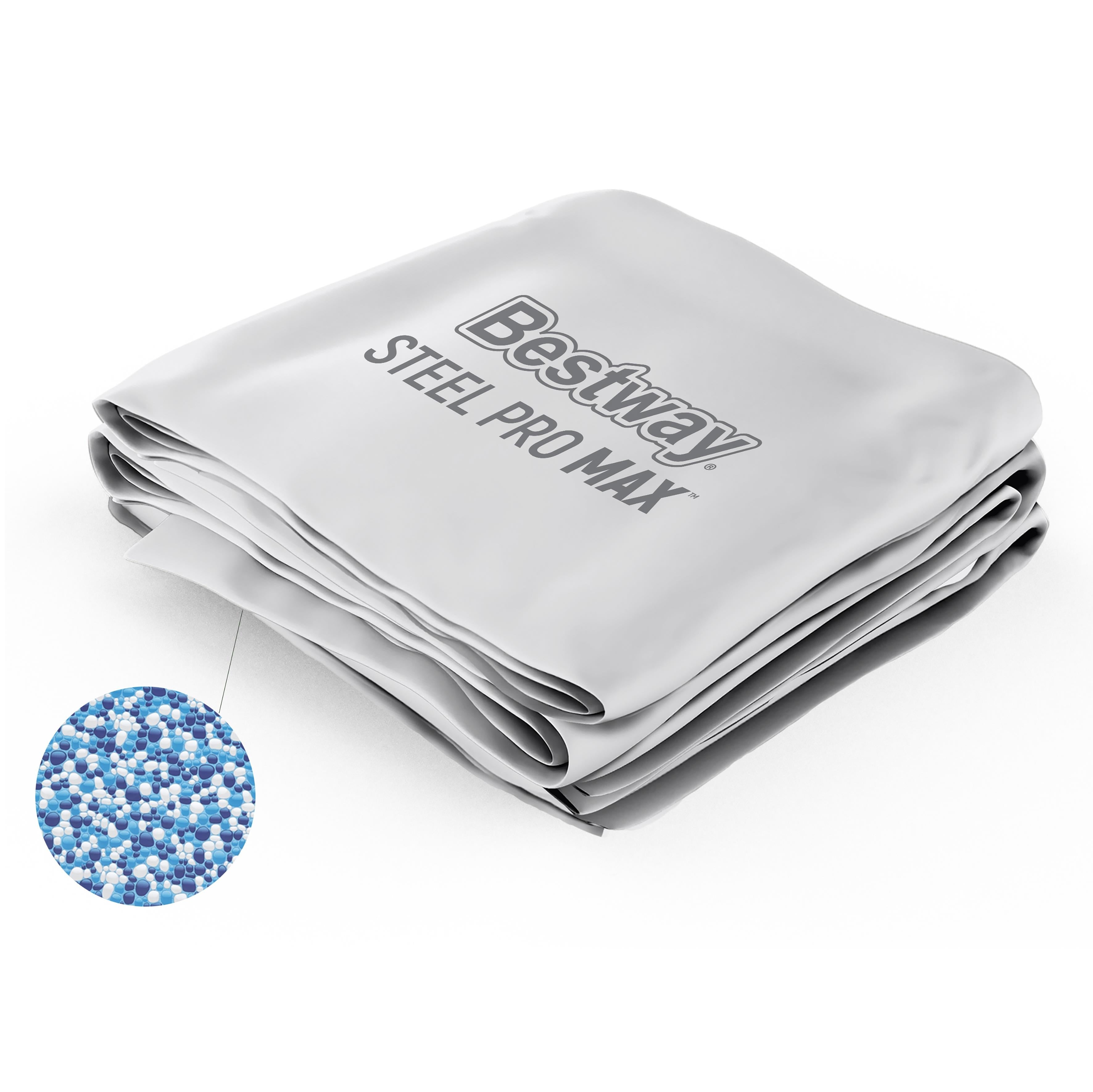 Steel Pro MAX 12' x 39.5" Round Above Ground Pool Liner Replacement, Gray