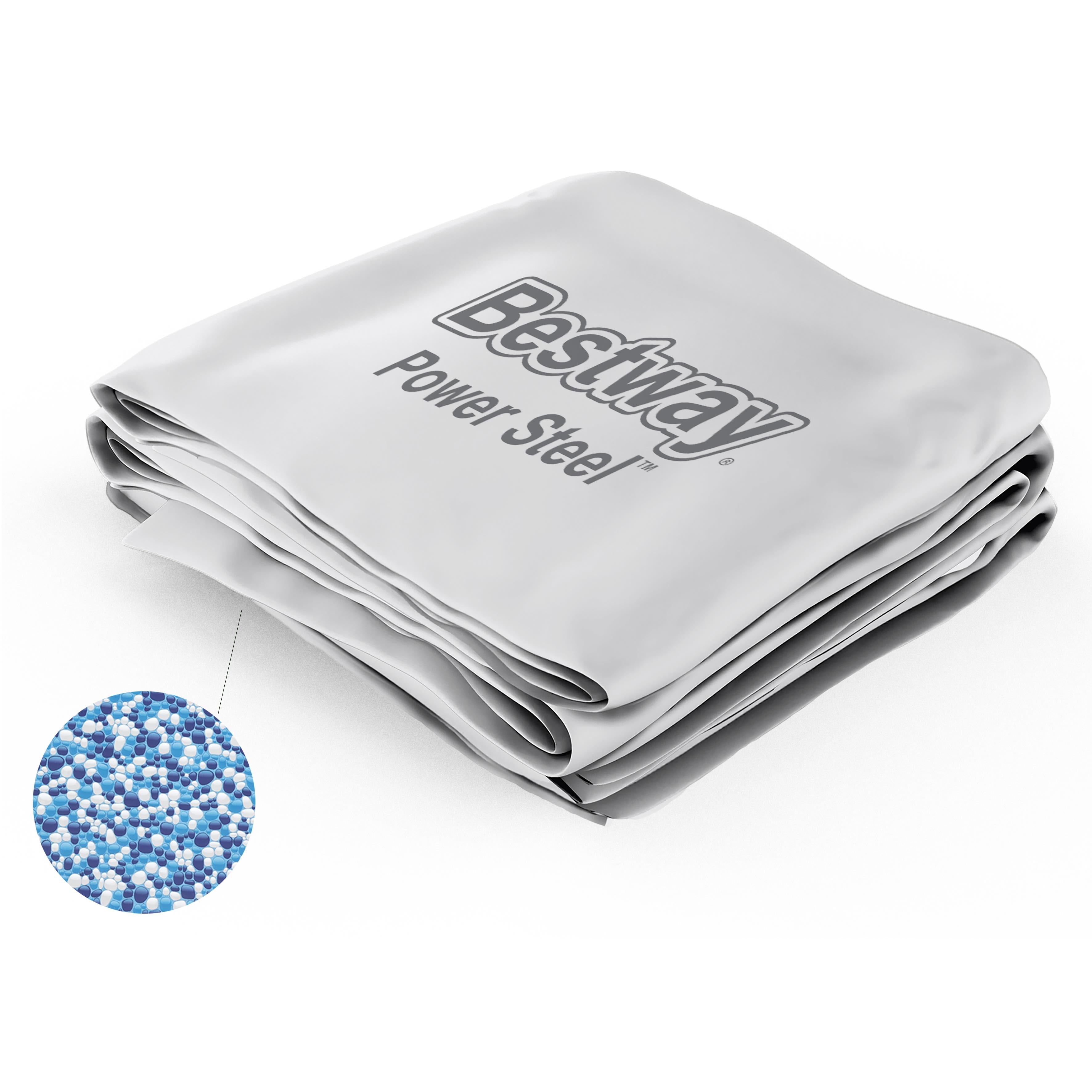 Power Steel 14' x 42" Round Above Ground Pool Liner Replacement, Gray