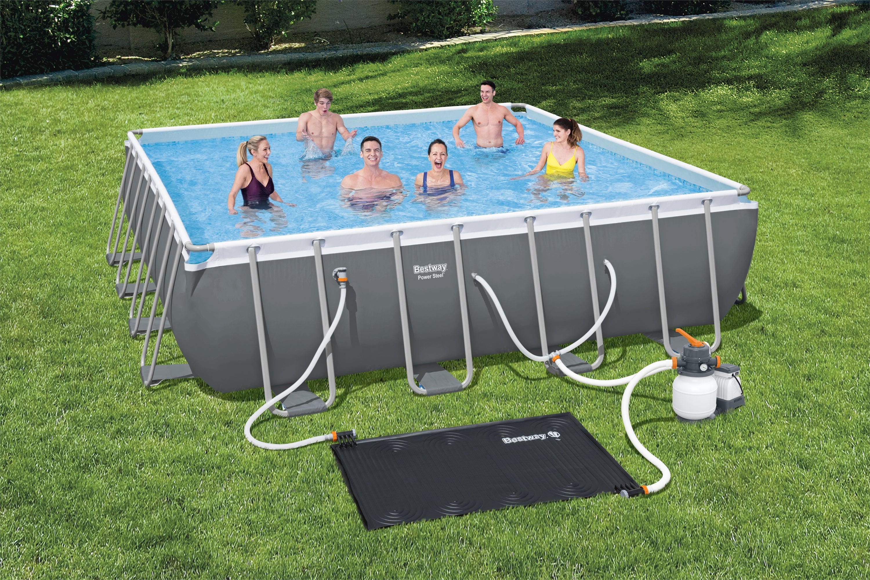 Tapis chauffant solaire rectangulaire Flowclear 43'' x 67'' pour piscines hors sol