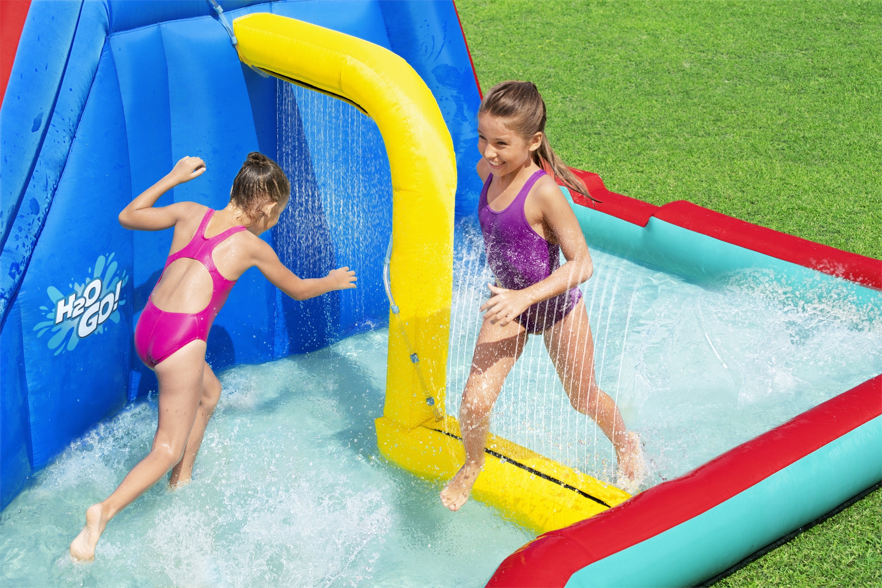 H2OGO! Waterfall Waves Kids Inflatable Water Park 18’8”