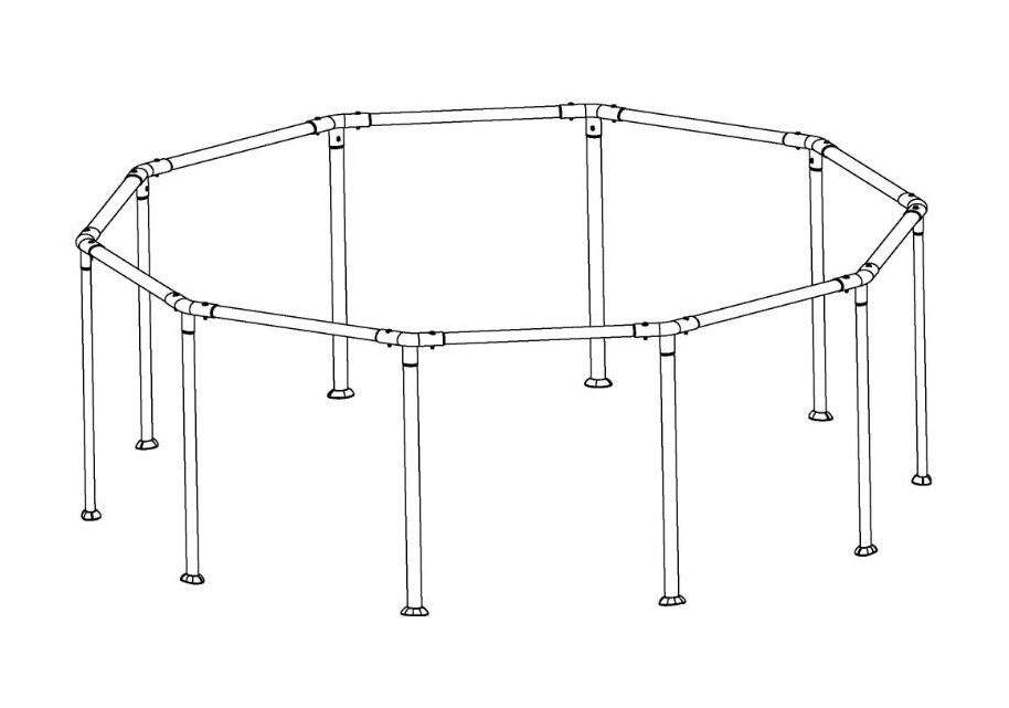 Steel Pro MAX 10' x 30" Above Ground Round Pool Frame Set Replacement, Gray