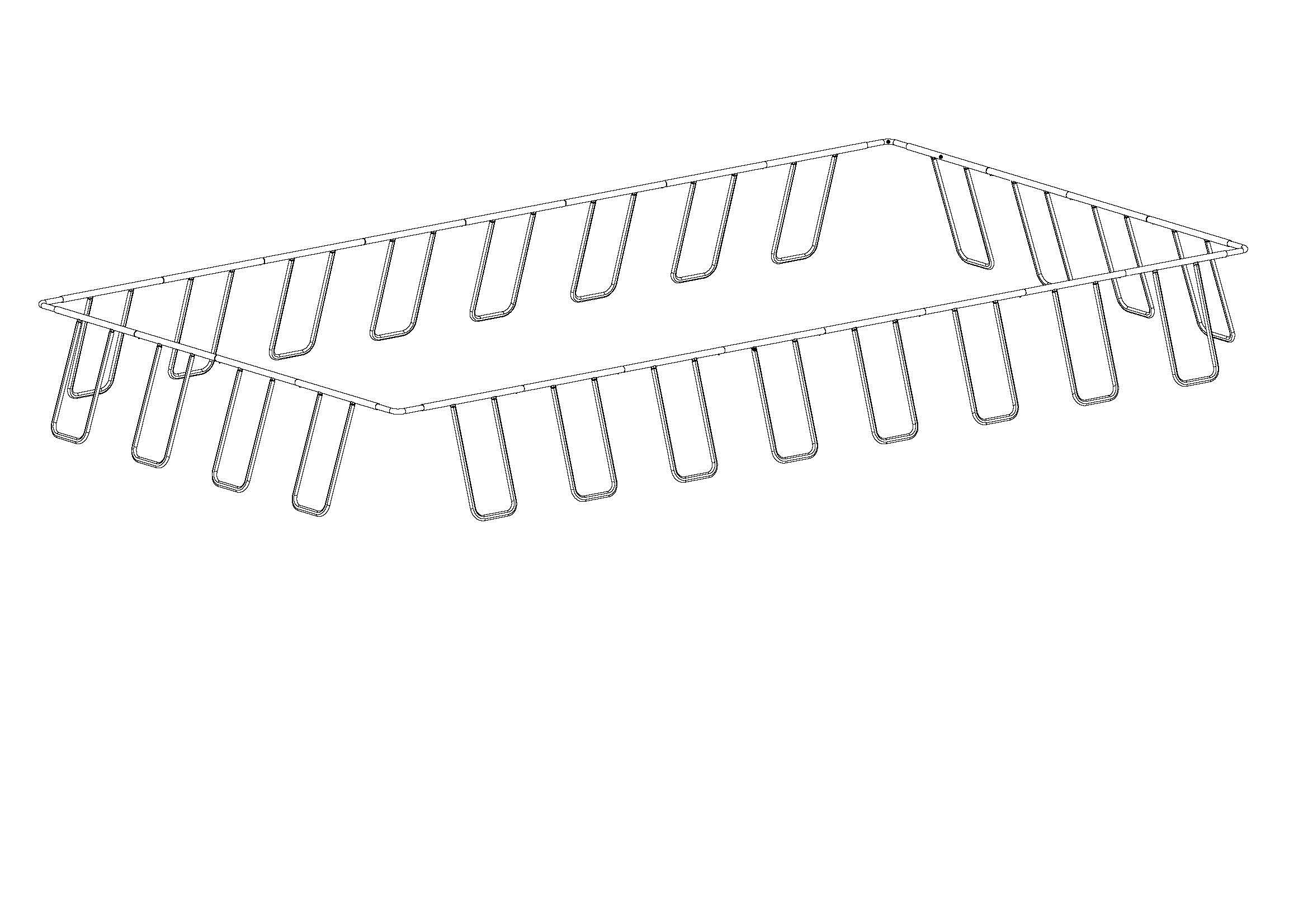 Power Steel 31'4" x 16' x 52" Above Ground Rectangular Pool Half Frame Set Replacement, Silver