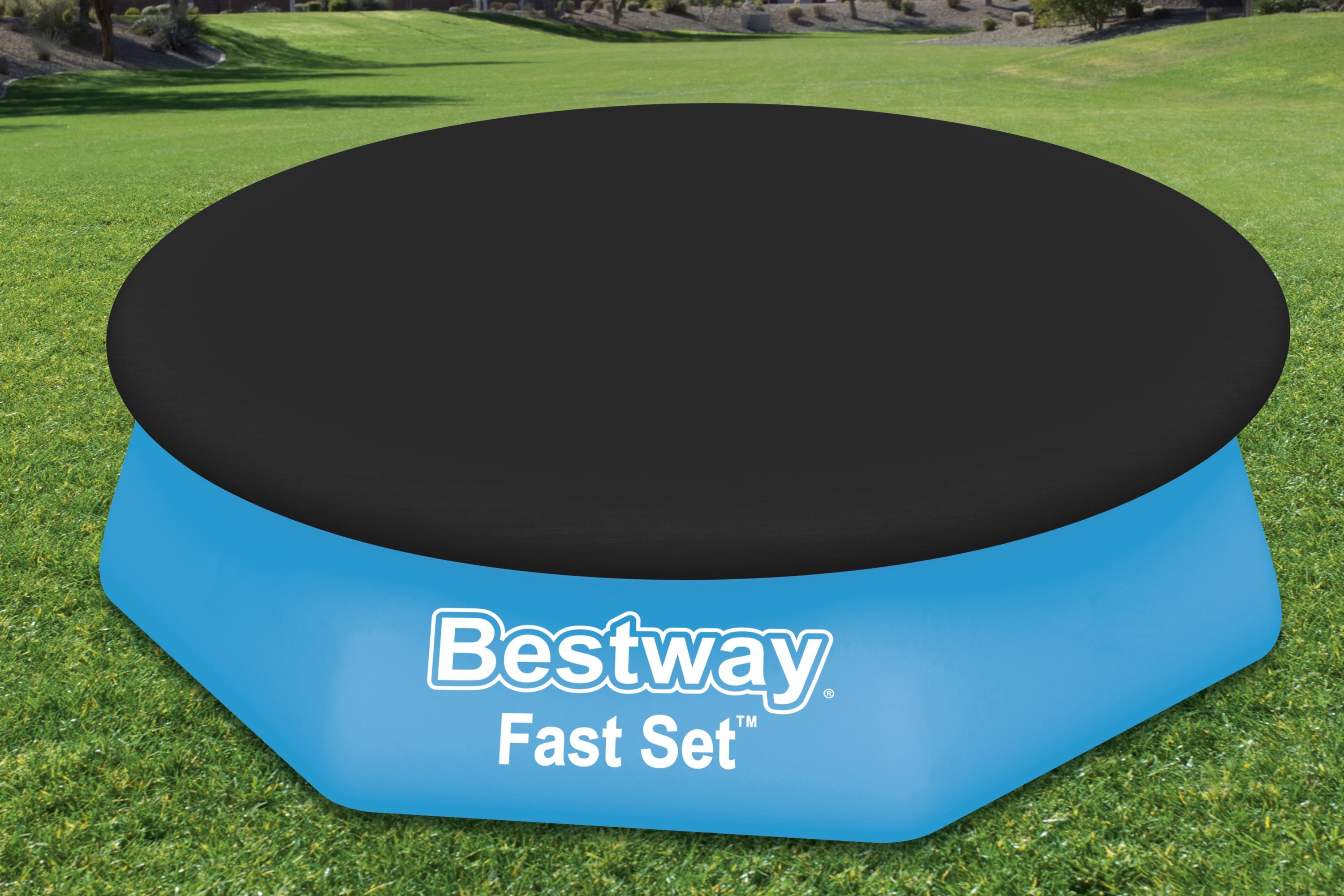 Couverture de piscine ronde Bestway Fast Set pour piscines hors sol gonflables de 2,4 m (8 pi)