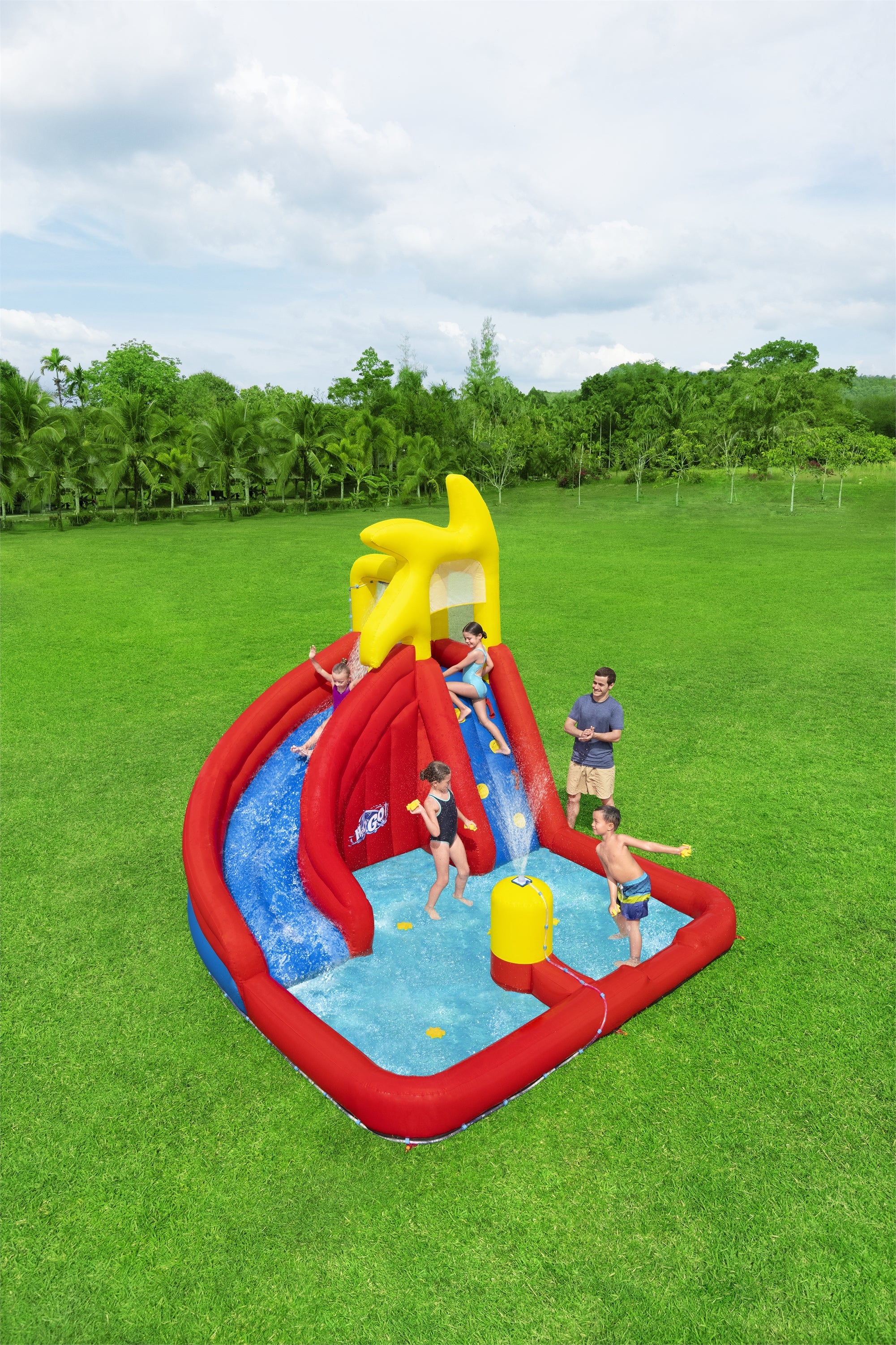 H2OGO! AstroSplash - Megaparque acuático inflable para niños (3,35 m)