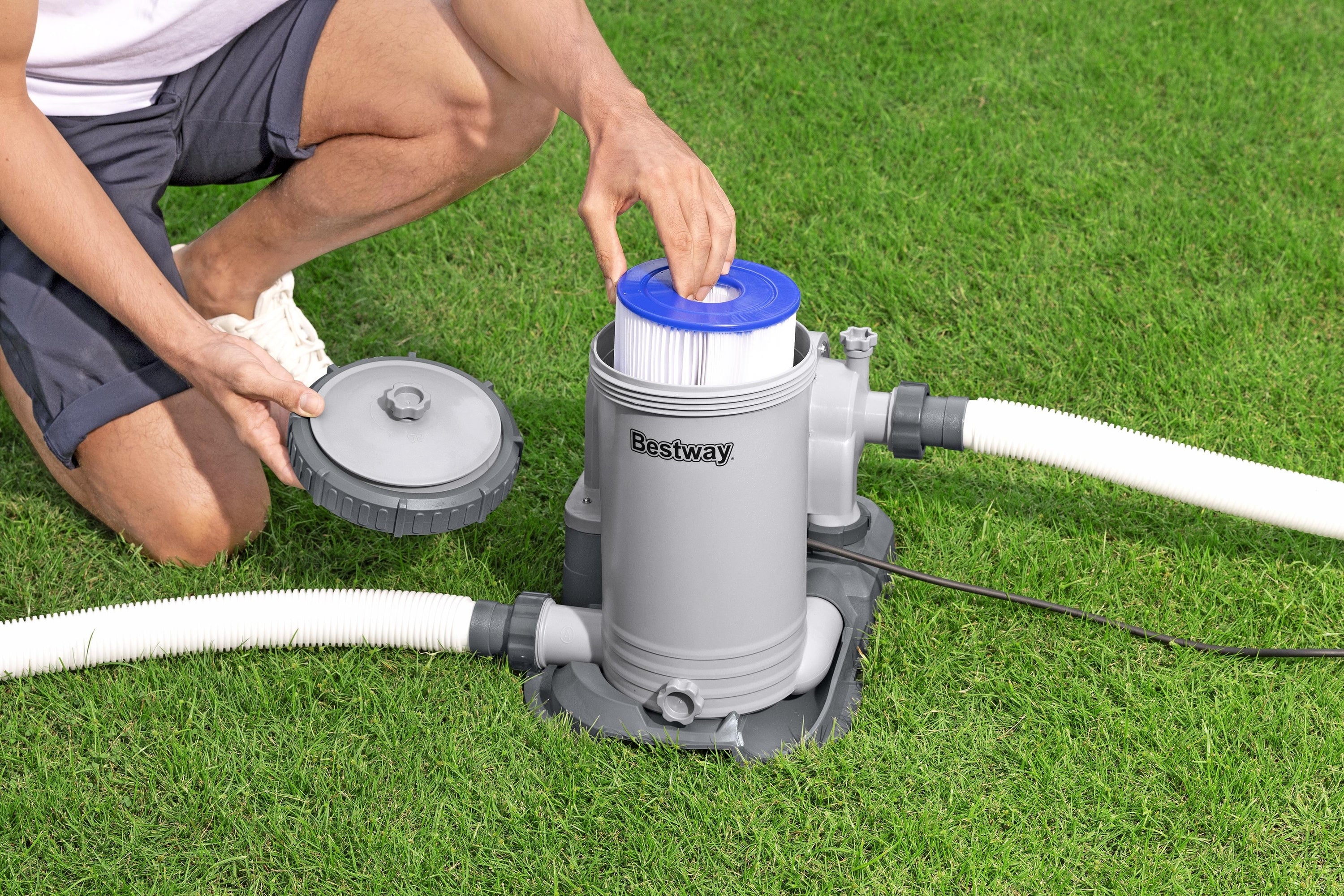 Bomba de filtro Bestway para piscina elevada de 2500 galones