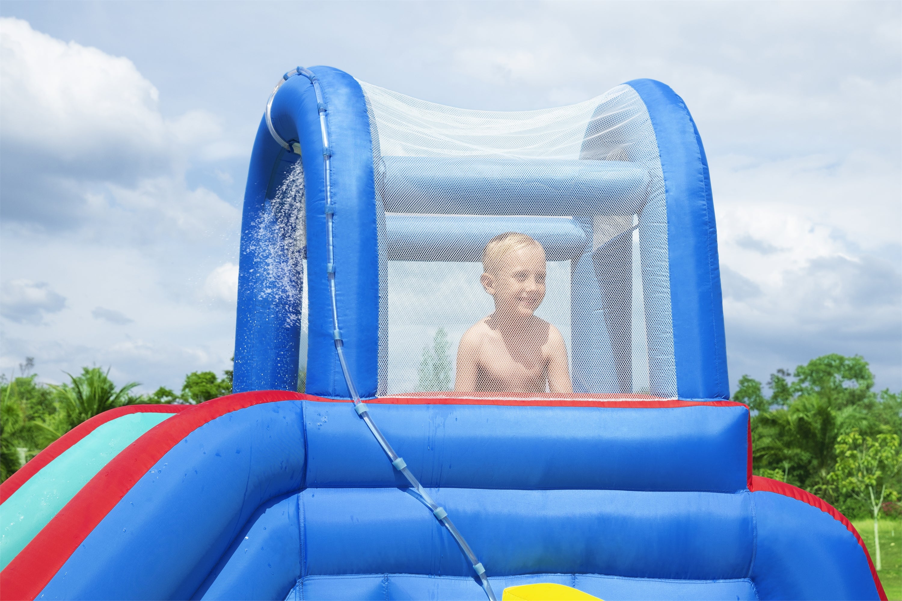 H2OGO! Waterfall Waves Kids Inflatable Water Park 18’8”