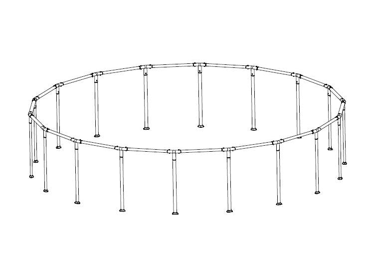 Demi-cadre de remplacement pour piscine hors-sol ronde Coleman Power Steel, marron