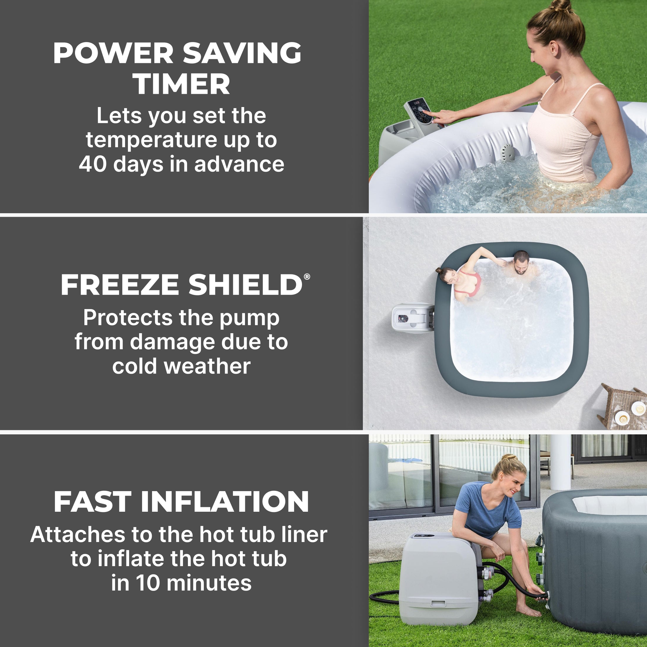 Pompe de chauffage intelligente pour spa SaluSpa HydroJet Pro avec commande par application