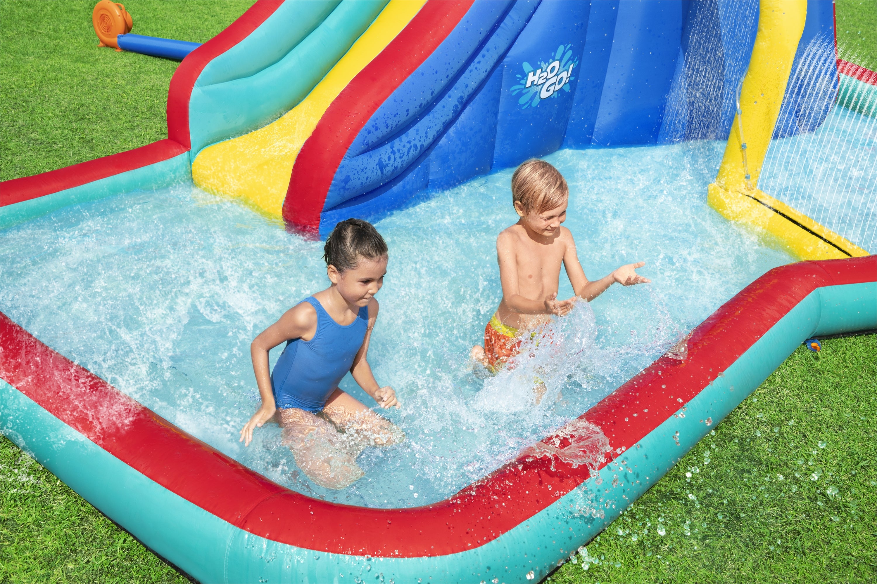 H2OGO! Waterfall Waves Kids Inflatable Water Park 18’8”