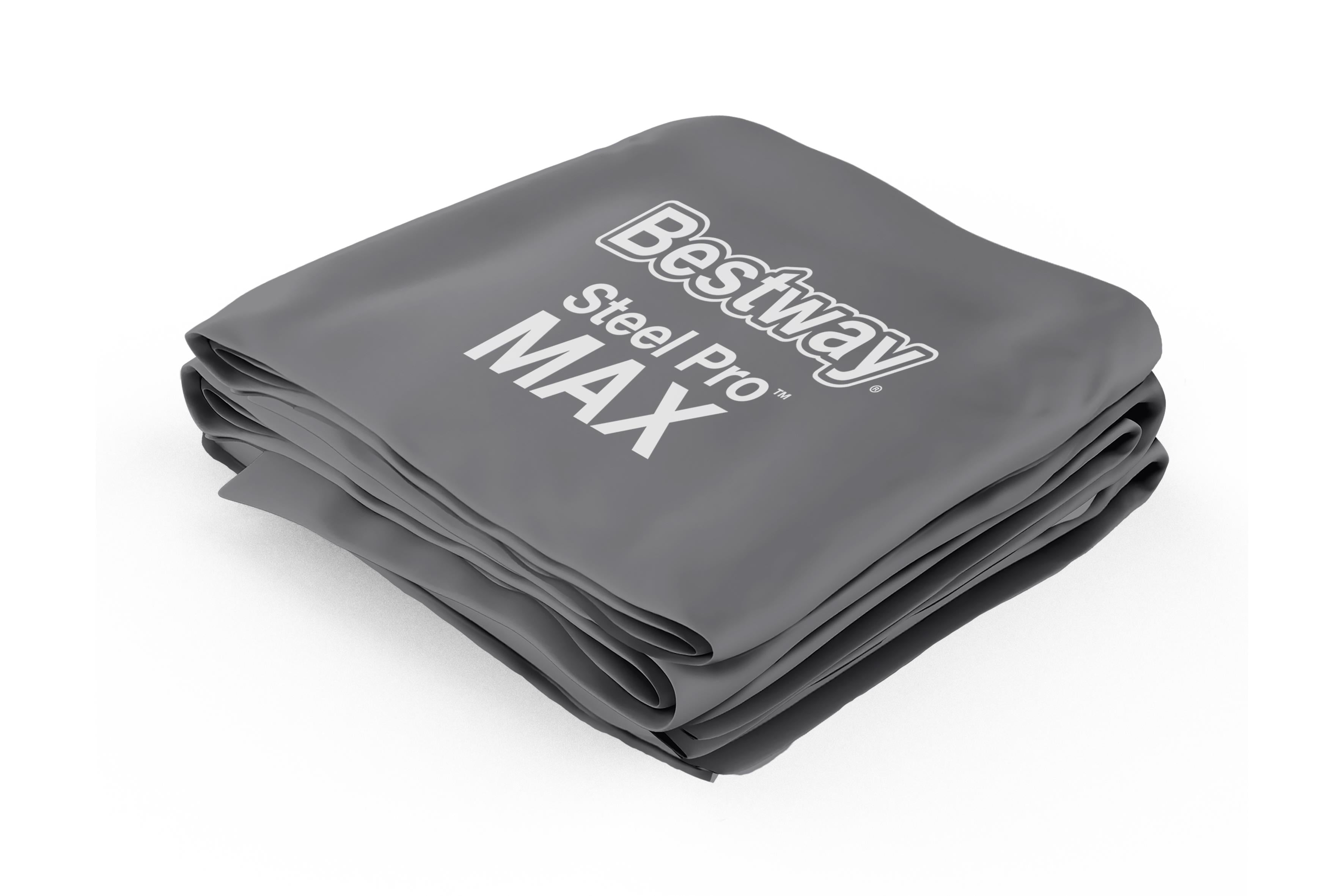 Steel Pro MAX 13' x 30" Round Above Ground Pool Liner Replacement, Gray