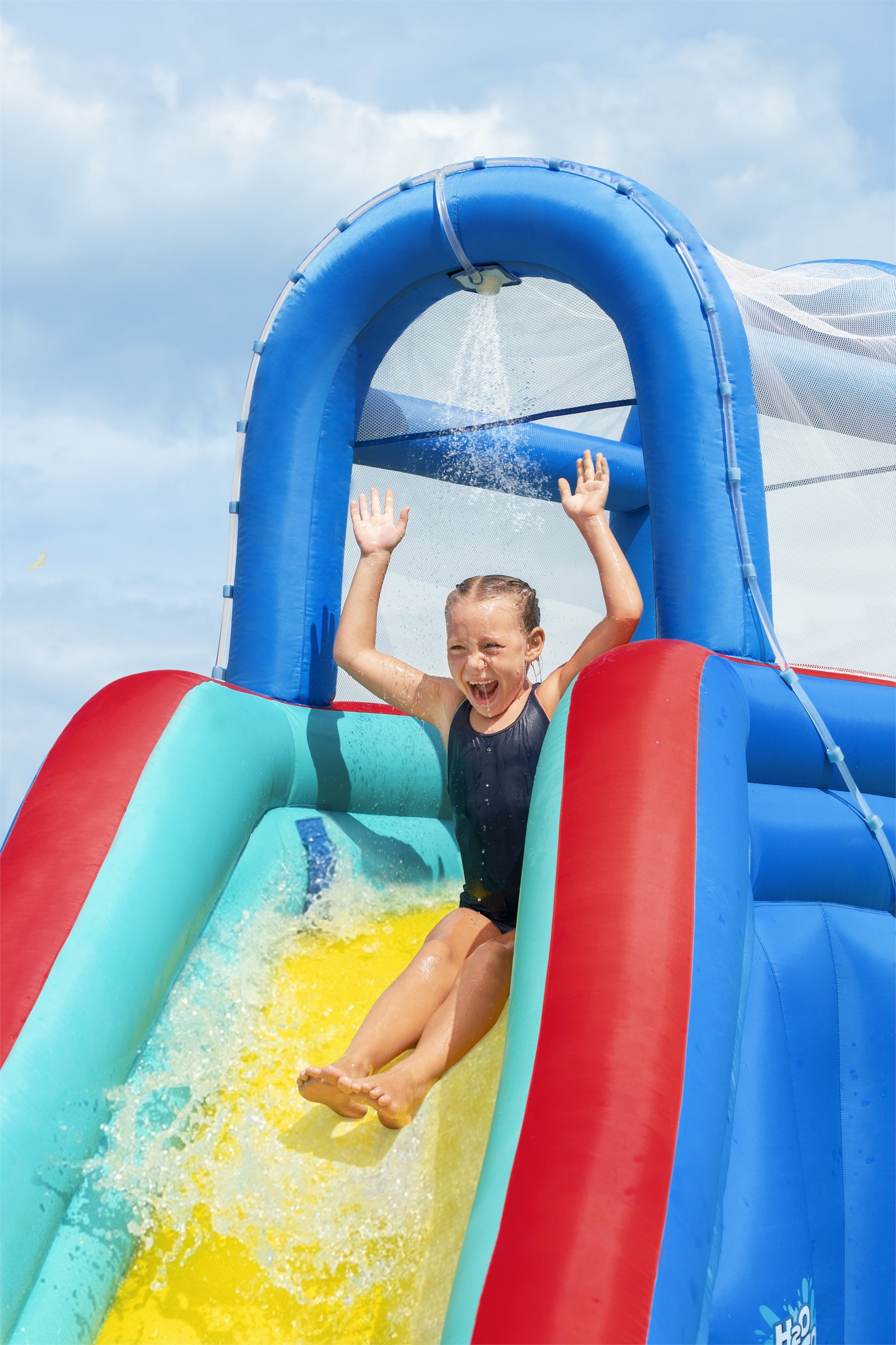 H2OGO! Waterfall Waves Kids Inflatable Water Park 18’8”