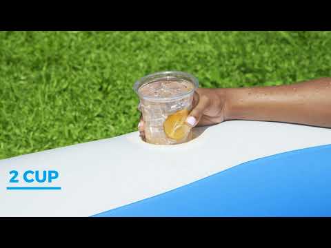 Cargar vídeo: Piscina familiar inflable H2OGO! Splashview de 2,4 m con ventana transparente