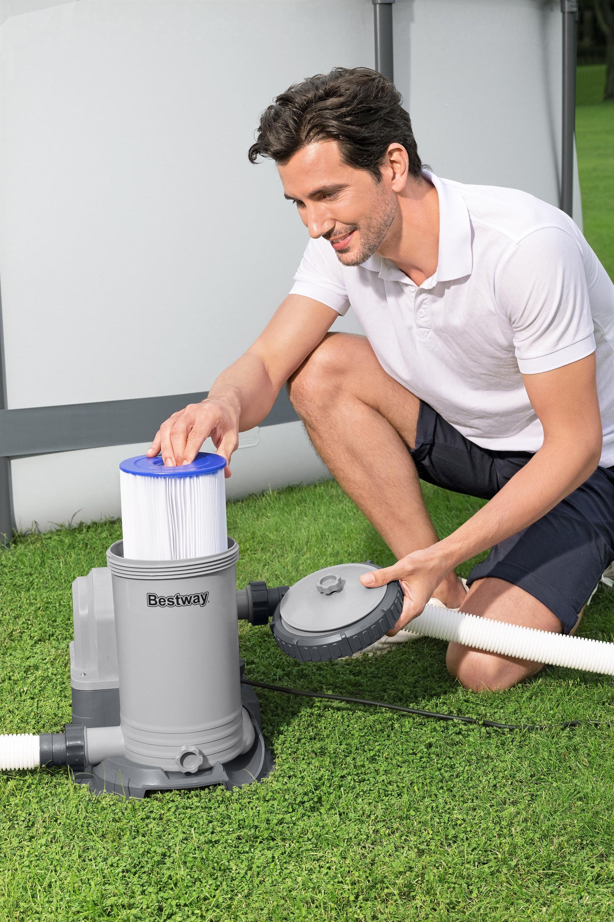 Bomba de filtro Bestway para piscina elevada de 2500 galones