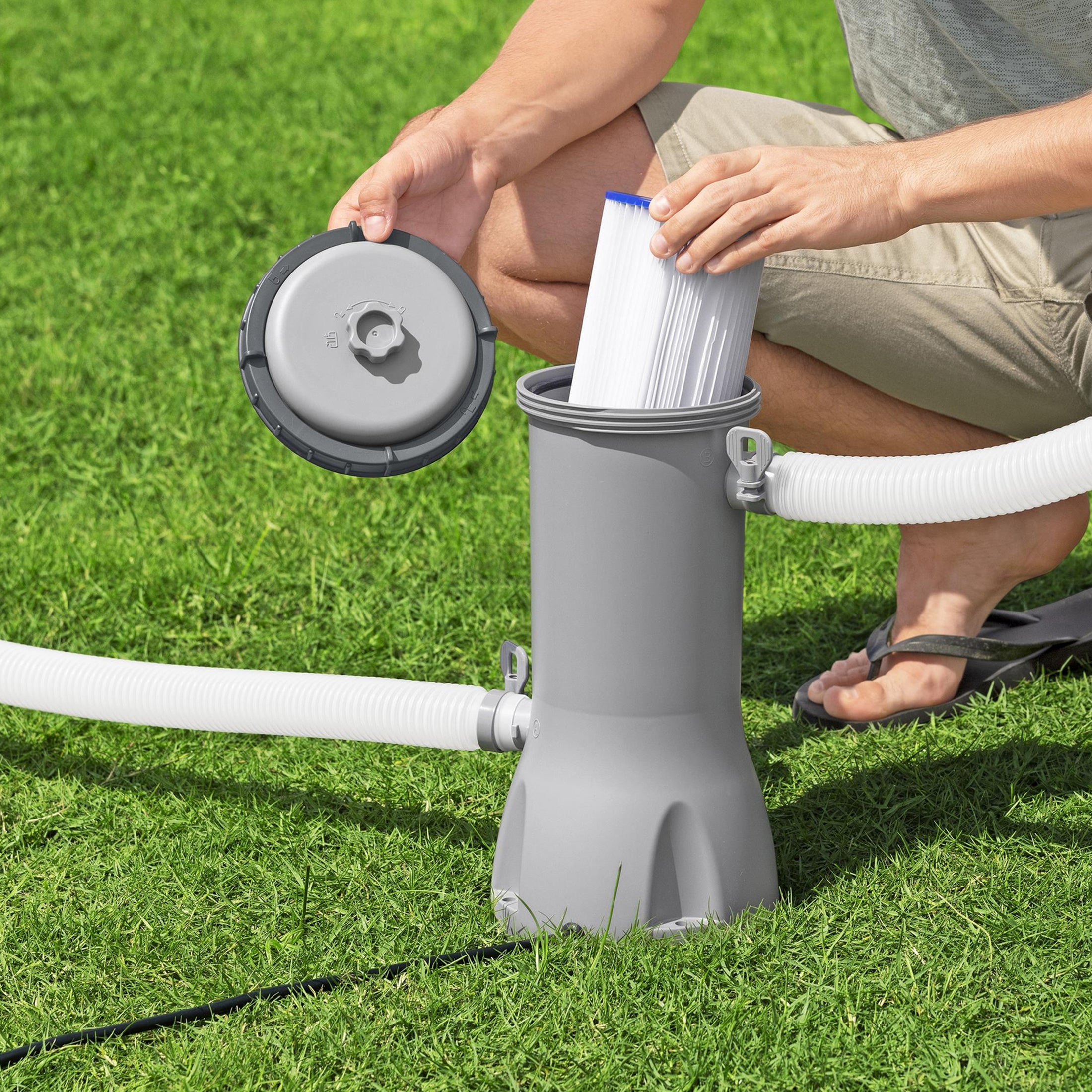 Bomba de filtro Bestway para piscina elevada de 1000 galones