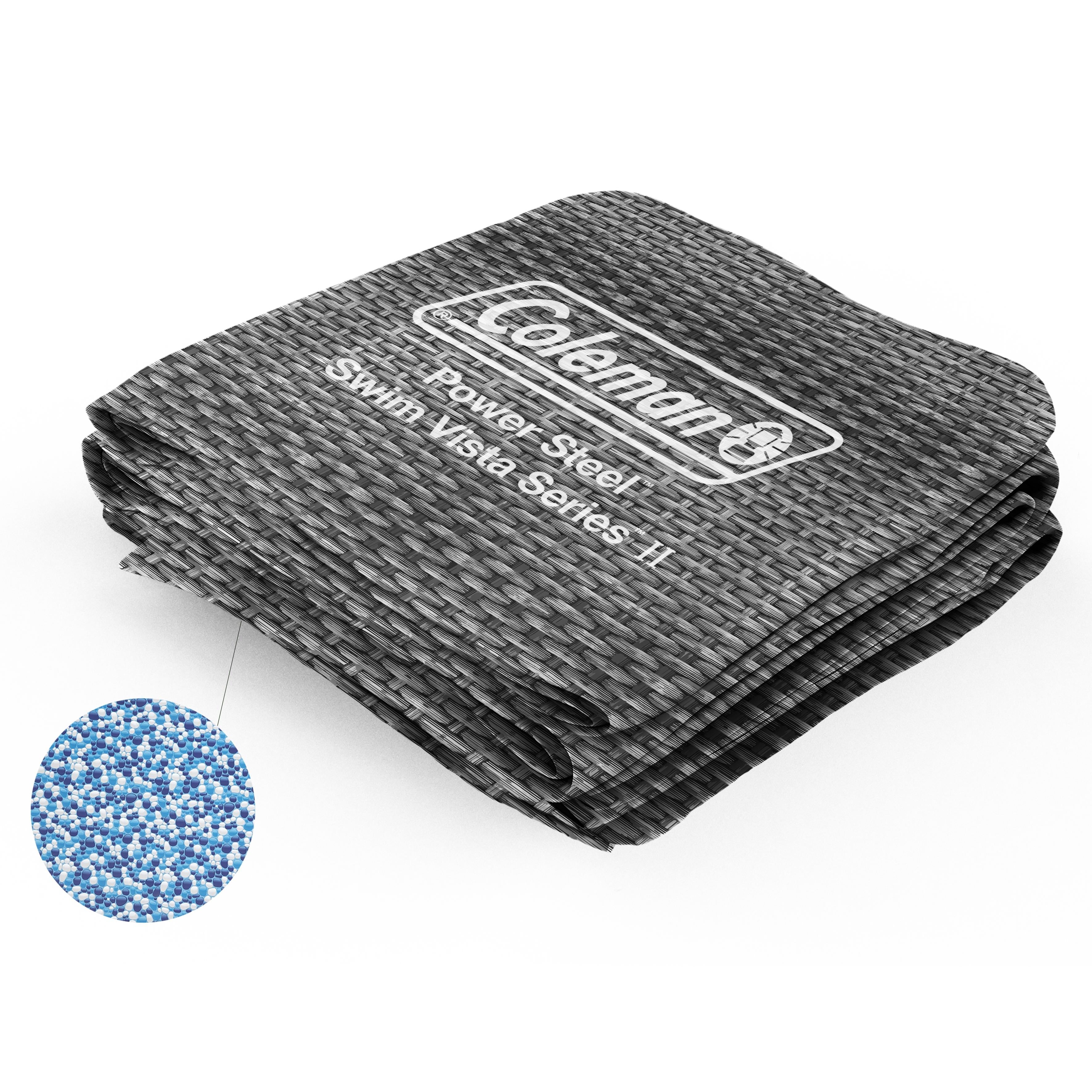 Bâche de rechange grise pour piscine hors sol ronde Coleman Power Steel 22 pi x 52 po