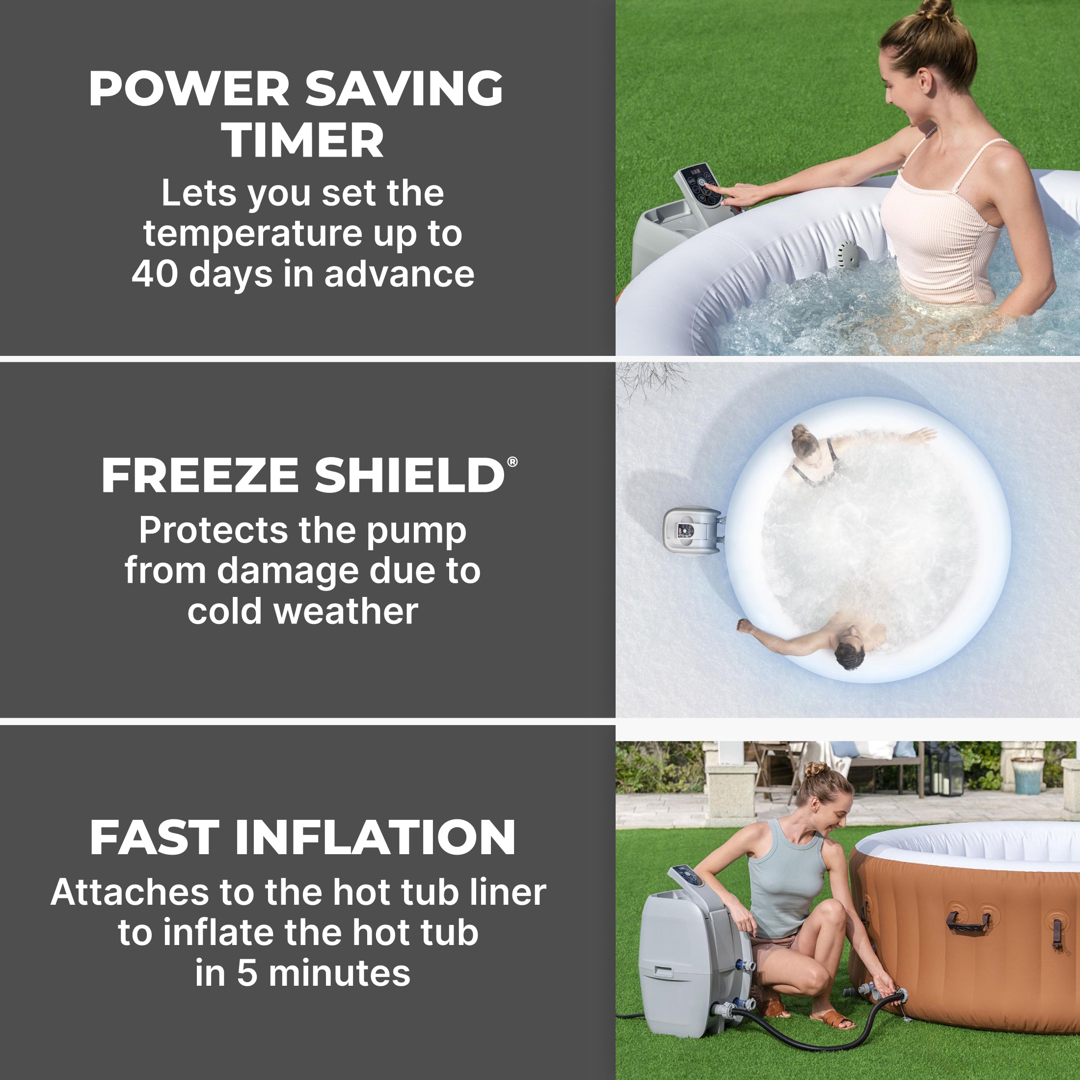 Bomba de calefacción inteligente para jacuzzi SaluSpa AirJet con control por aplicación