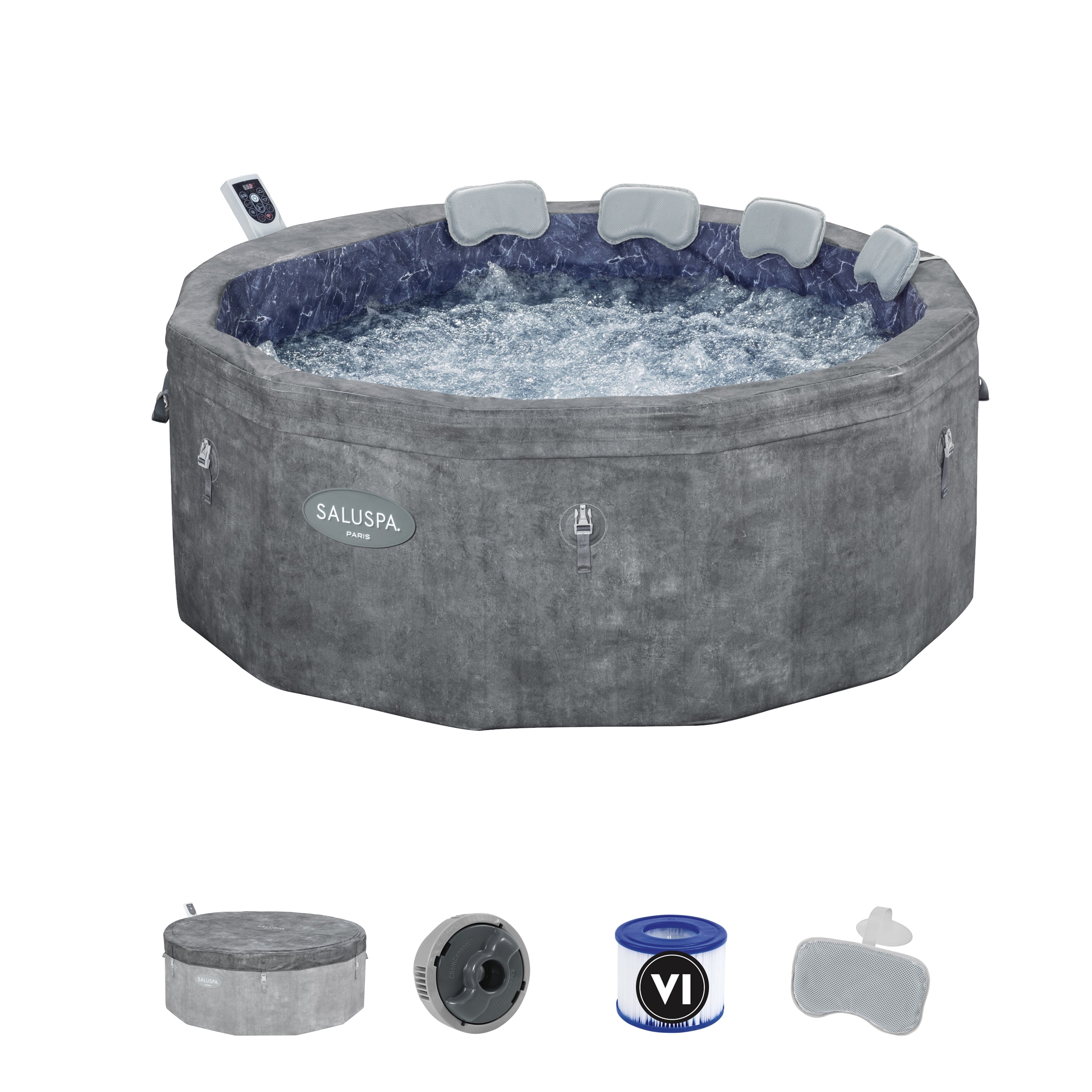 SaluSpa Paris UltraFit Smart AirJet Plus Hot Tub with App Control 4-6 person