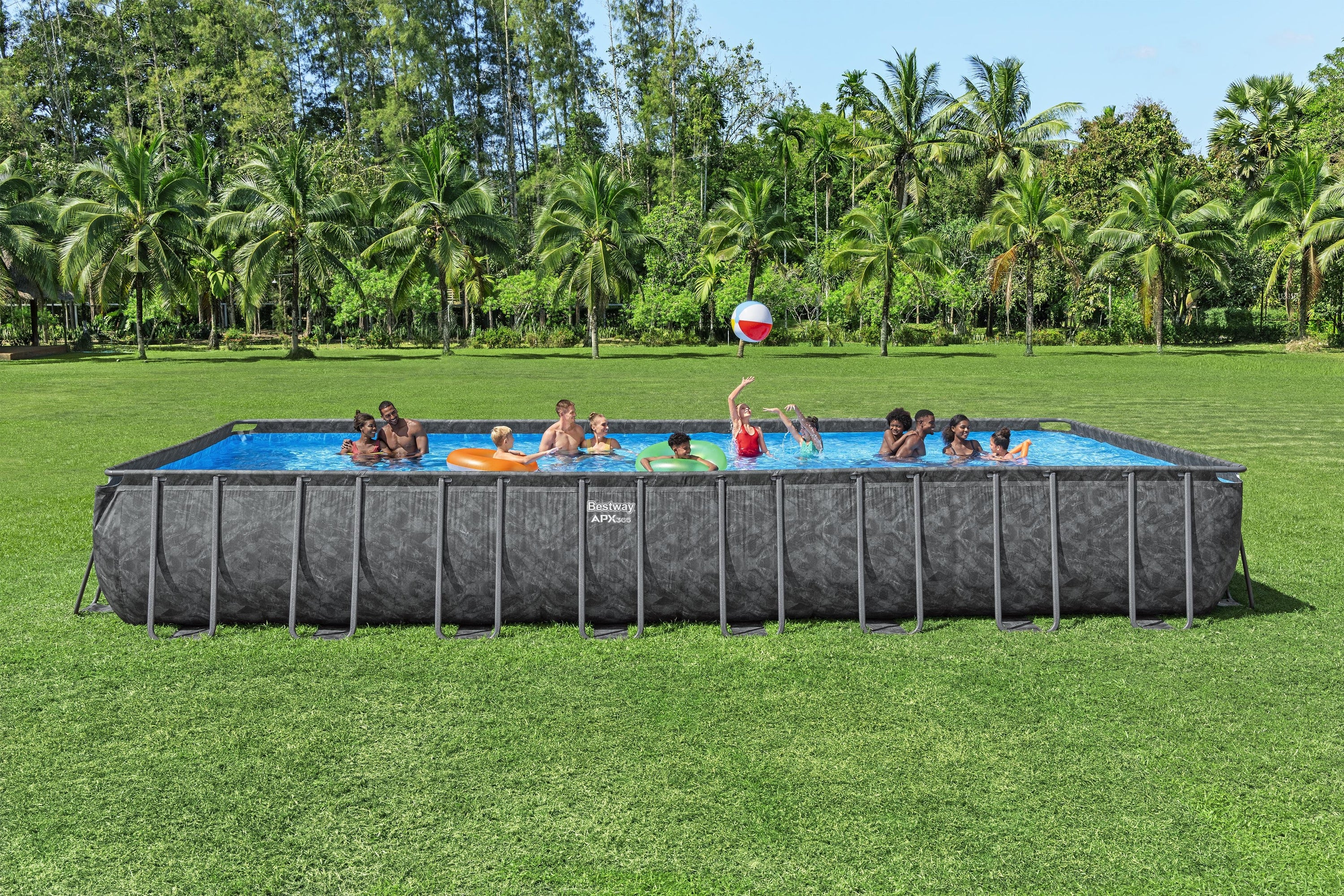 Bestway APX 365 31'4" x 16' x 52" Rectangle Above Ground Pool Set